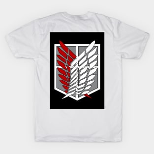 attack on titan anime background logo T-Shirt